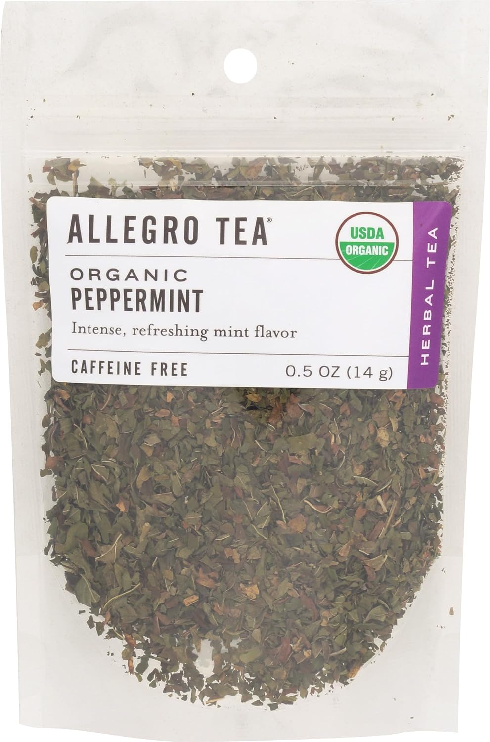 Allegro Coffee Organic Peppermint, Loose Leaf Tea, 0.5 oz