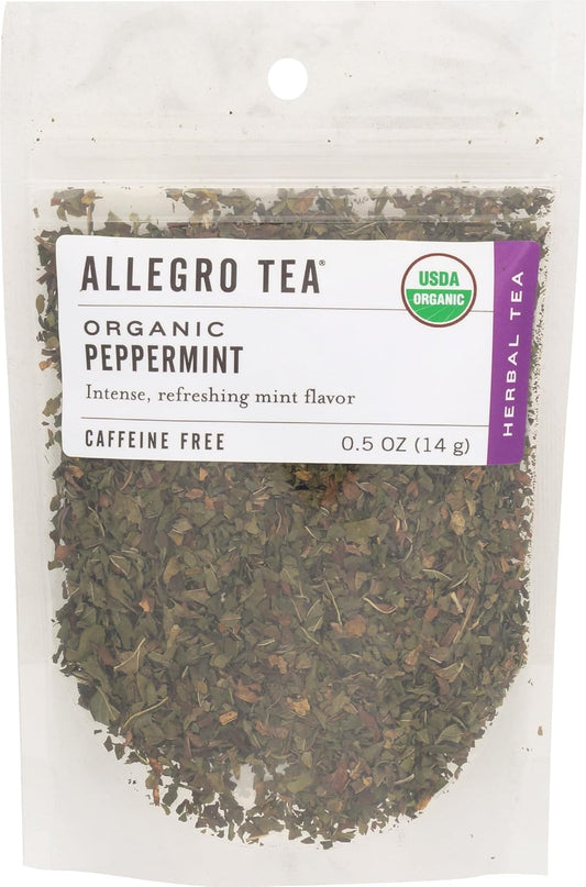 Allegro Coffee Organic Peppermint, Loose Leaf Tea, 0.5 oz