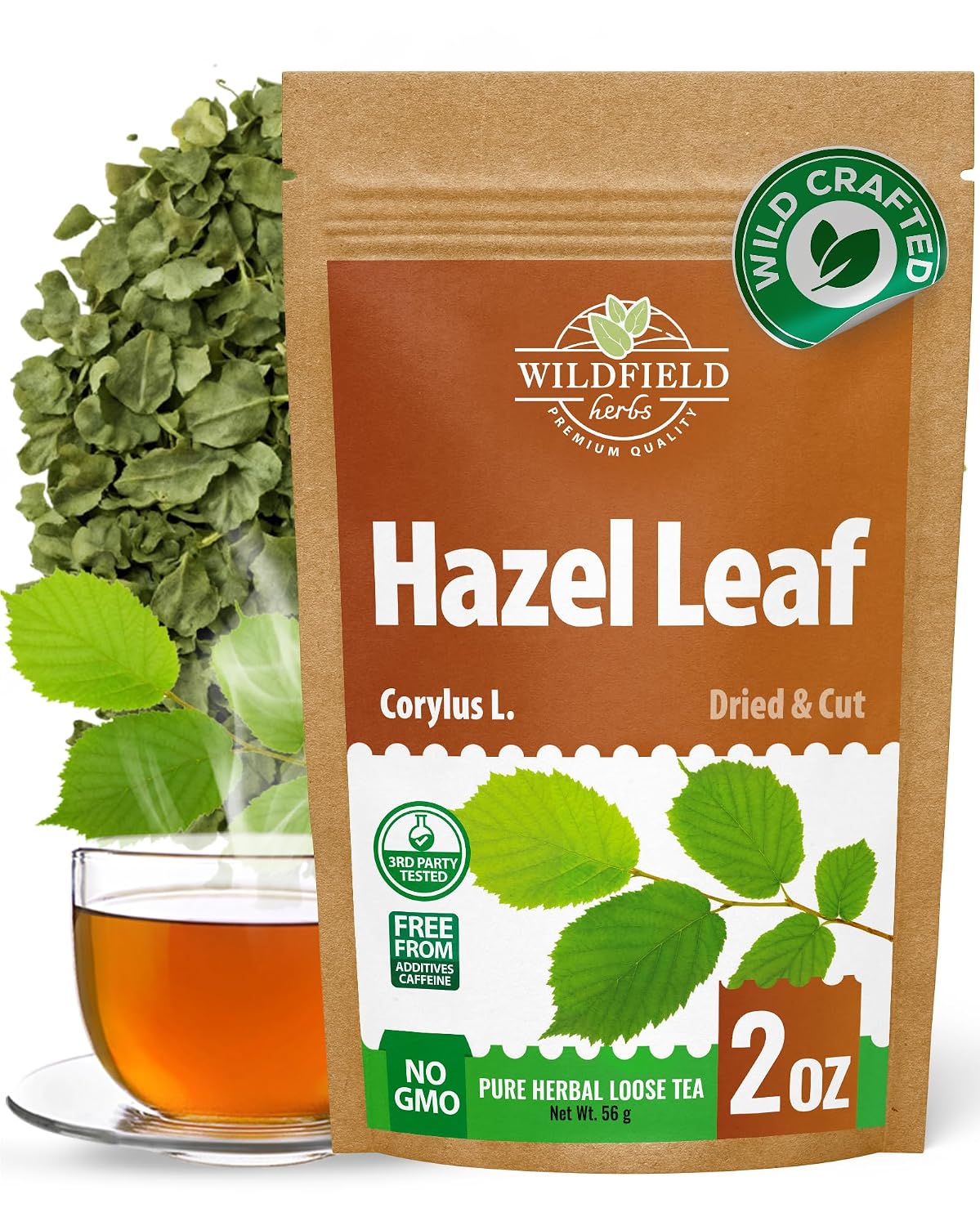 2 oz. Hazel Leaf Herbal Tea (Folium Coryli avellanae)