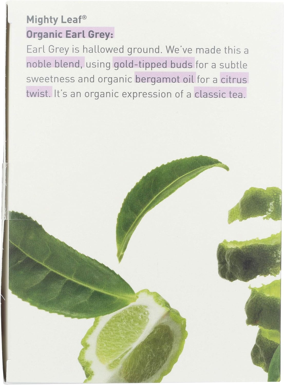 Mighty Leaf Whole Leaf, Tea Organic Earl Grey, 15 Tea Bags Individual Pyramid-Style Tea Sachets of Organic Caffeinated Black Tea with Organic Bergamot, Delicious Hot or Iced