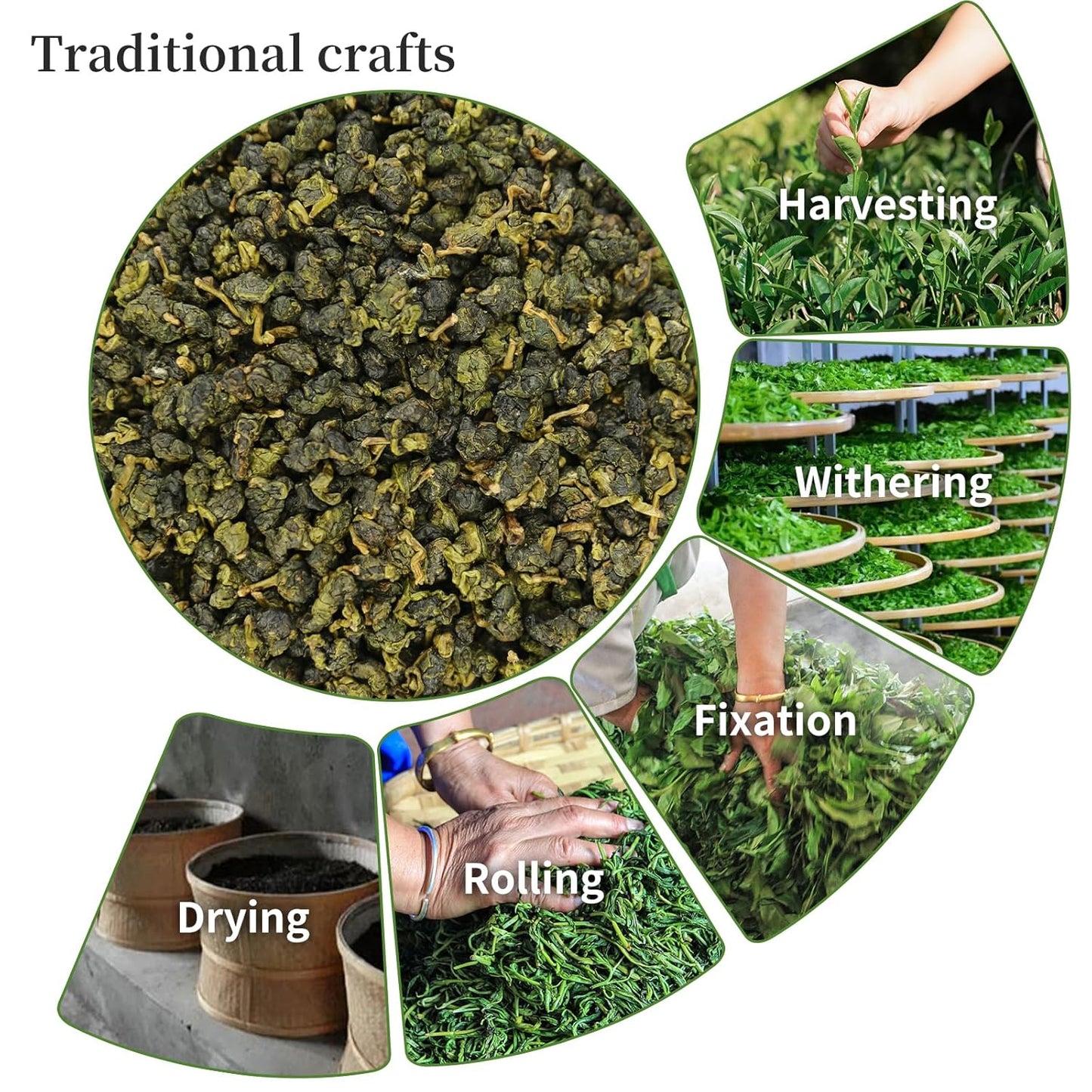 Yuexi Dayuling Oolong Tea Loose Leaf Dayuling Tea Taiwan Tea High Mountain Oolong Tea Da Yu Ling Taiwan Gaoshan Ulong 台湾高山茶 大禹岭 台湾茶 乌龙茶 150g/5.29oz