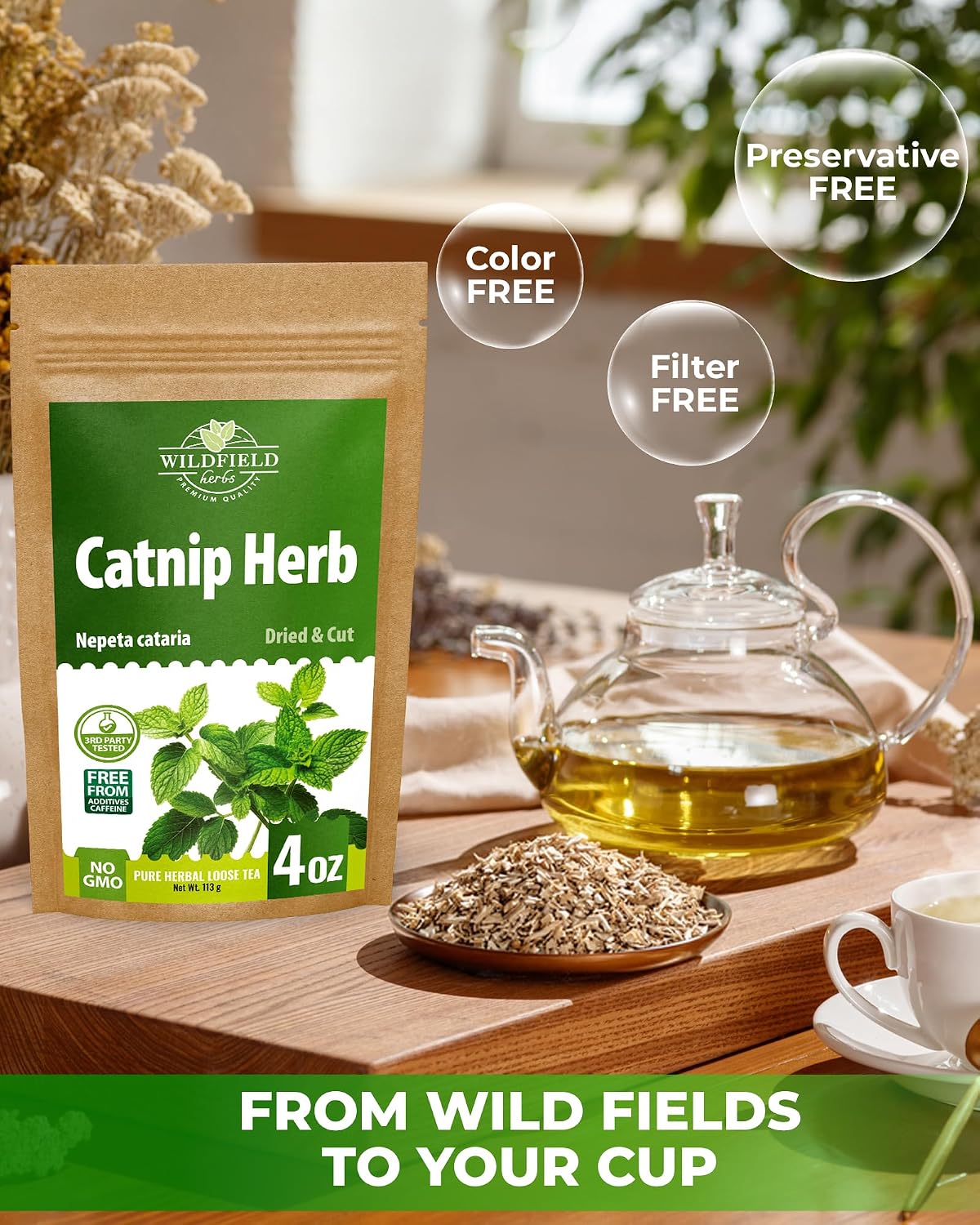 4 oz. Catnip Tea Catnip Herb Tea (Nepeta L.) - 113g Cat Nip Herb Hierba Gatera
