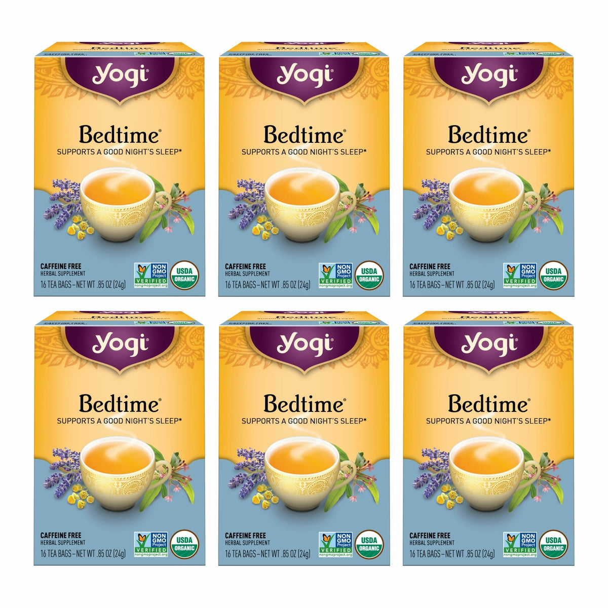 Yogi Bedtime Tea, 16 Tea Bags (6 Pack)