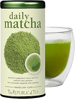 The Republic of Tea Japanese Daily Matcha Powder, 1.5 oz Tin | Matcha Green Tea | Makes 20+ Cups