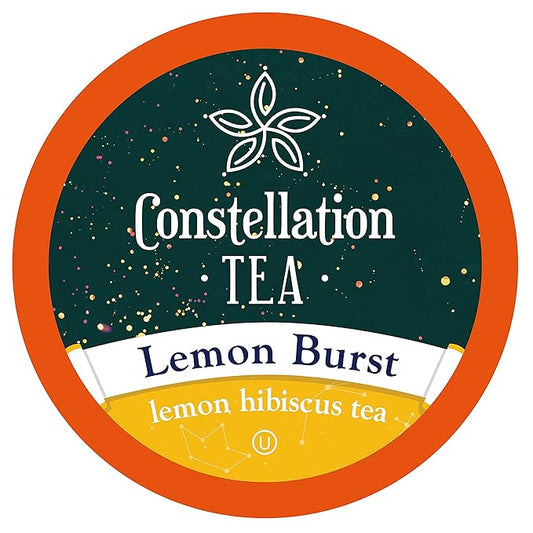 Constellation Tea Lemon Hibiscus Tea Pods Compatible with K Cup Brewers Including 2.0, (Lemon Burst) 40 Count