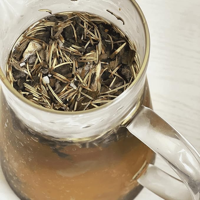 Focus Tea, Loose Herbal Tea for Concentration & Alertness, Sage, Peppermint, Rosemary, 100% Wild Crafted, Caffeine Free, Natural, Earthy Flavor
