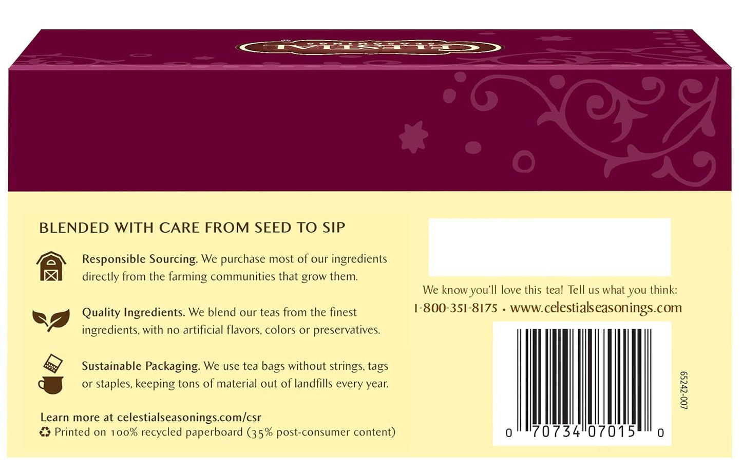 Celestial Seasonings Black Tea, Morning Thunder, 20 Count