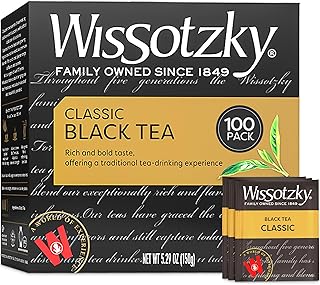 Wissotzky Classic Black Tea, 100 Tea Bags | Smooth & Full Bodied Tea | Antioxidant Rich | Rich Flavor Black Tea Bags