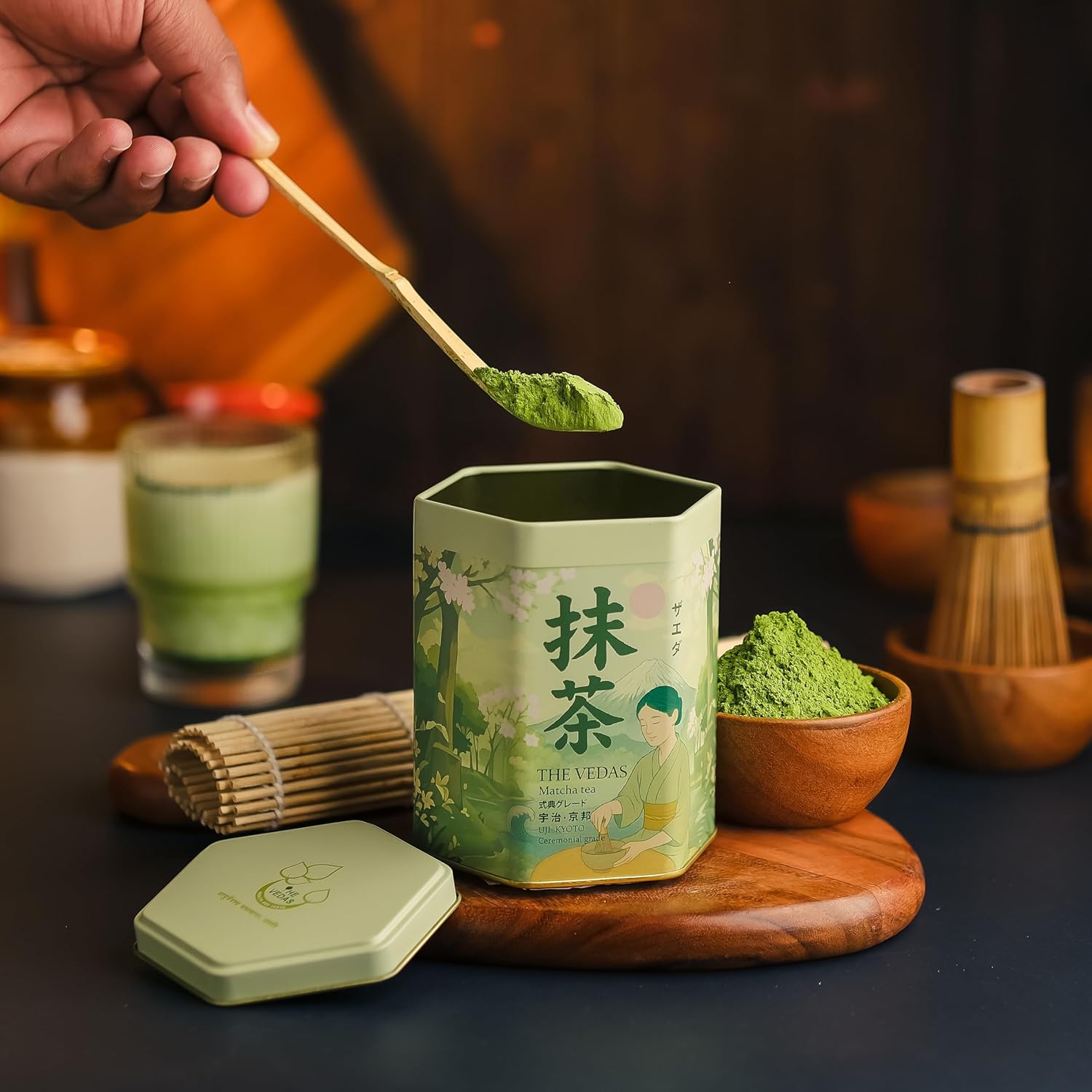 The Vedas UJI Kyoto Imperial Ceremonial Grade Matcha Tea crafted by Hamayen Vikshuva(ハマーン・ヴィクシュヴァ) | from Uji Kyoto | 50 grams
