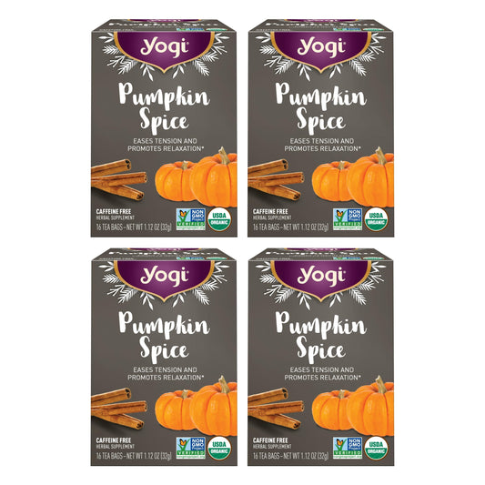 Yogi Pumpkin Spice Tea, 16 Tea Bags (4 Pack)