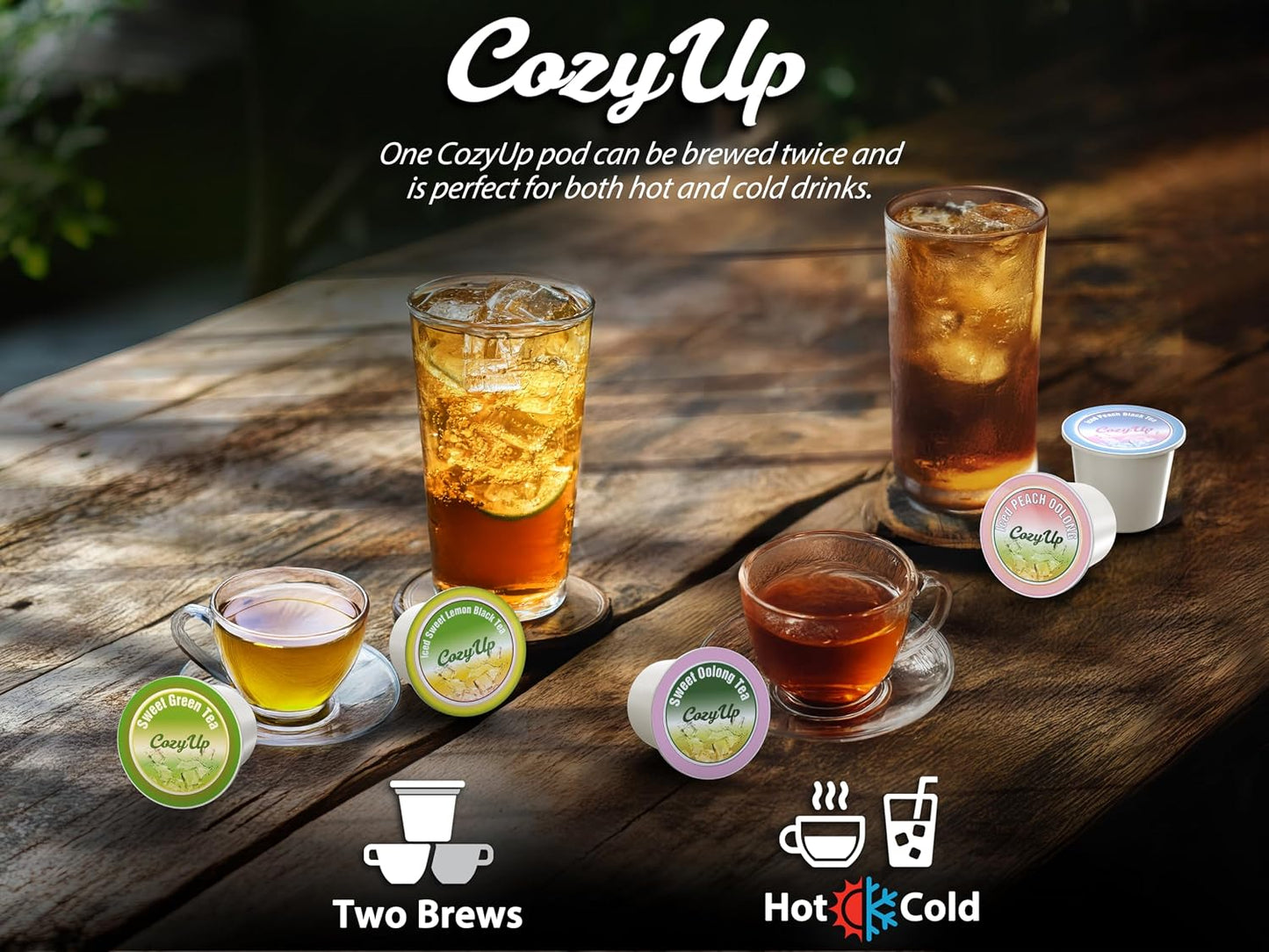 Cozy Up 36-Count 6 Flavors Variety Tea Pod, Compatible with Keurig Brewer | Including Green, Black, Jasmine, Earl Grey