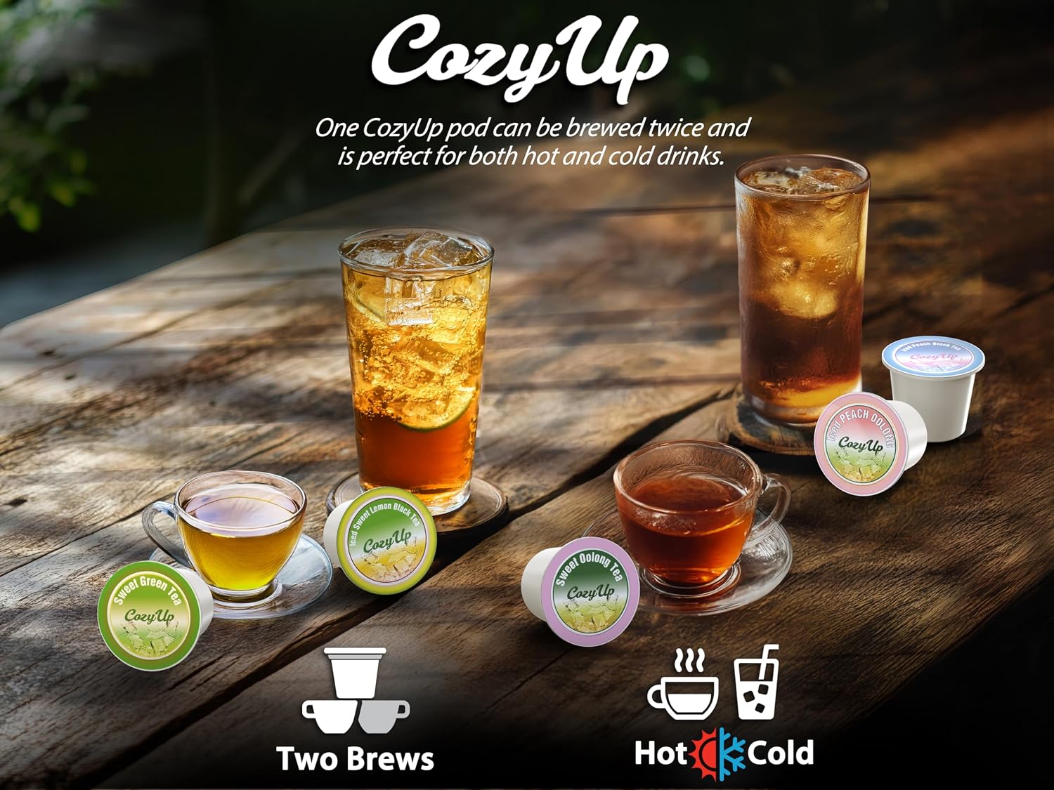 Cozy Up 36-Count 6 Flavors Variety Tea Pod, Compatible with Keurig Brewer | Including Green, Black, Jasmine, Earl Grey