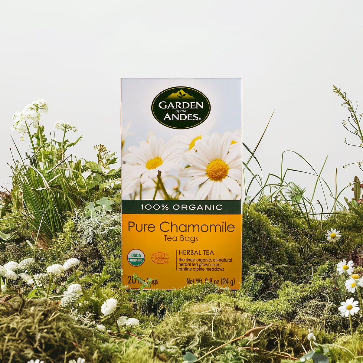 Garden of the Andes Kosher Organic Chamomile Herbal Tea, 120 Bags