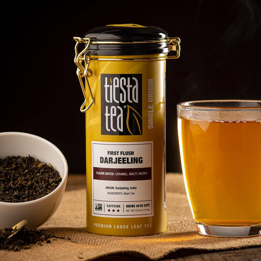 First Flush Darjeeling Black Tea Loose Leaf, India Single Origin Tea, 4oz