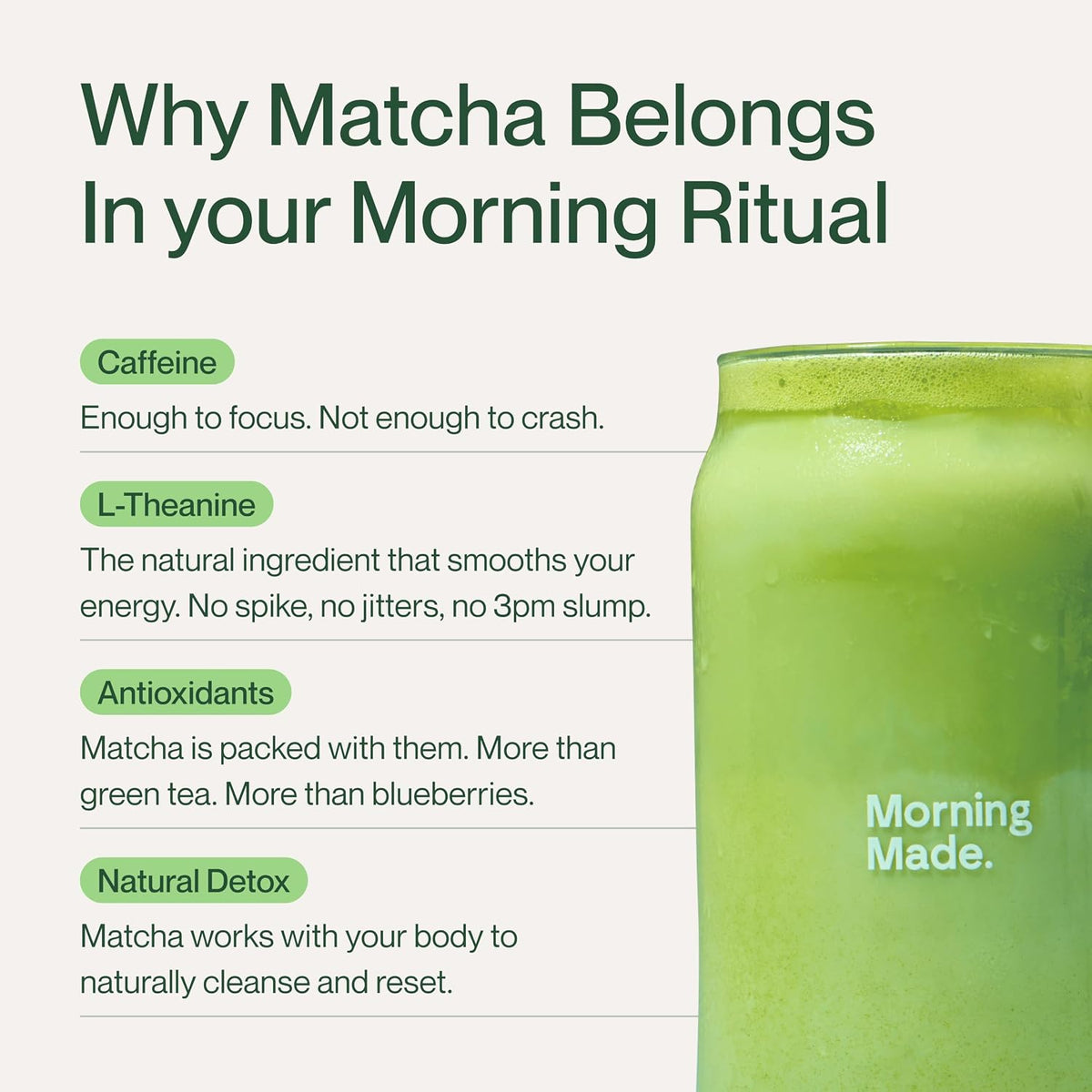 Morning Made USDA Organic Strawberry Matcha Powder (10.6 oz, 60 Servings)