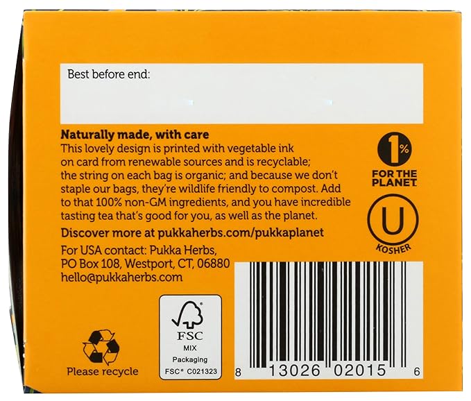 Pukka Calming Chamomile, Vanilla & Manuka Honey Organic Herbal Tea, Soothing Organic Tea Infusion Selection, Honey & Fennel Blend, Caffeine Free