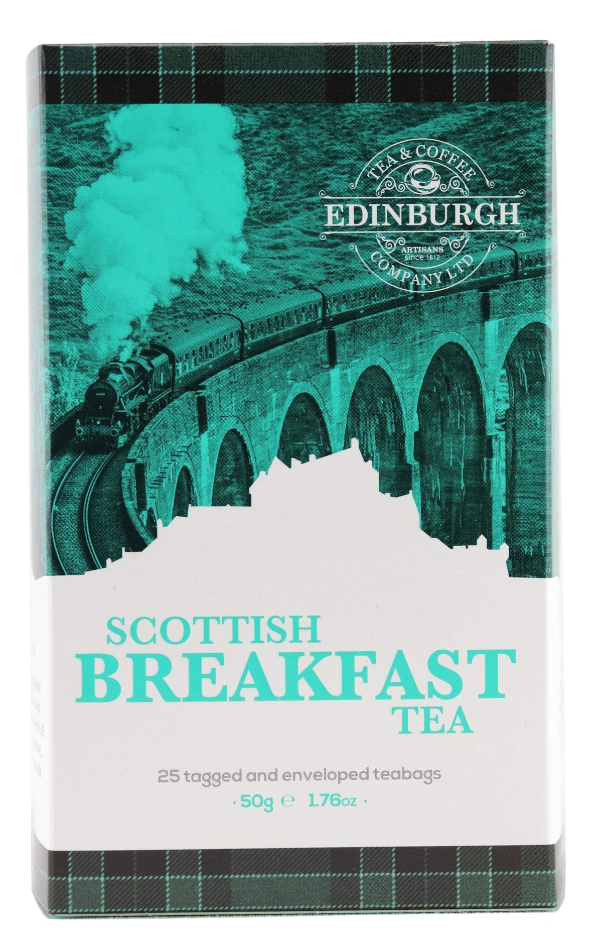 Edinburgh Tea & Coffee Company Scottish Breakfast Tea - 25 Count (Envelope/Tagged), 1.76 Ounce