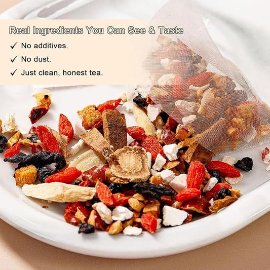 Ginseng Five Treasure Tea - Herbal Tea Formula Ginseng Five Treasure Wubao Herbal Chinese Teas for Men Women (1Pack(25Bags))
