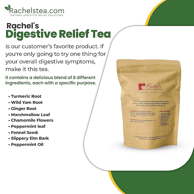 (120 Bags/240 Cups) Rachel’s Tea: Turmeric, Wild Yam, Ginger, Marshmallow, Chamomile, Peppermint, Fennel Slippery Elm