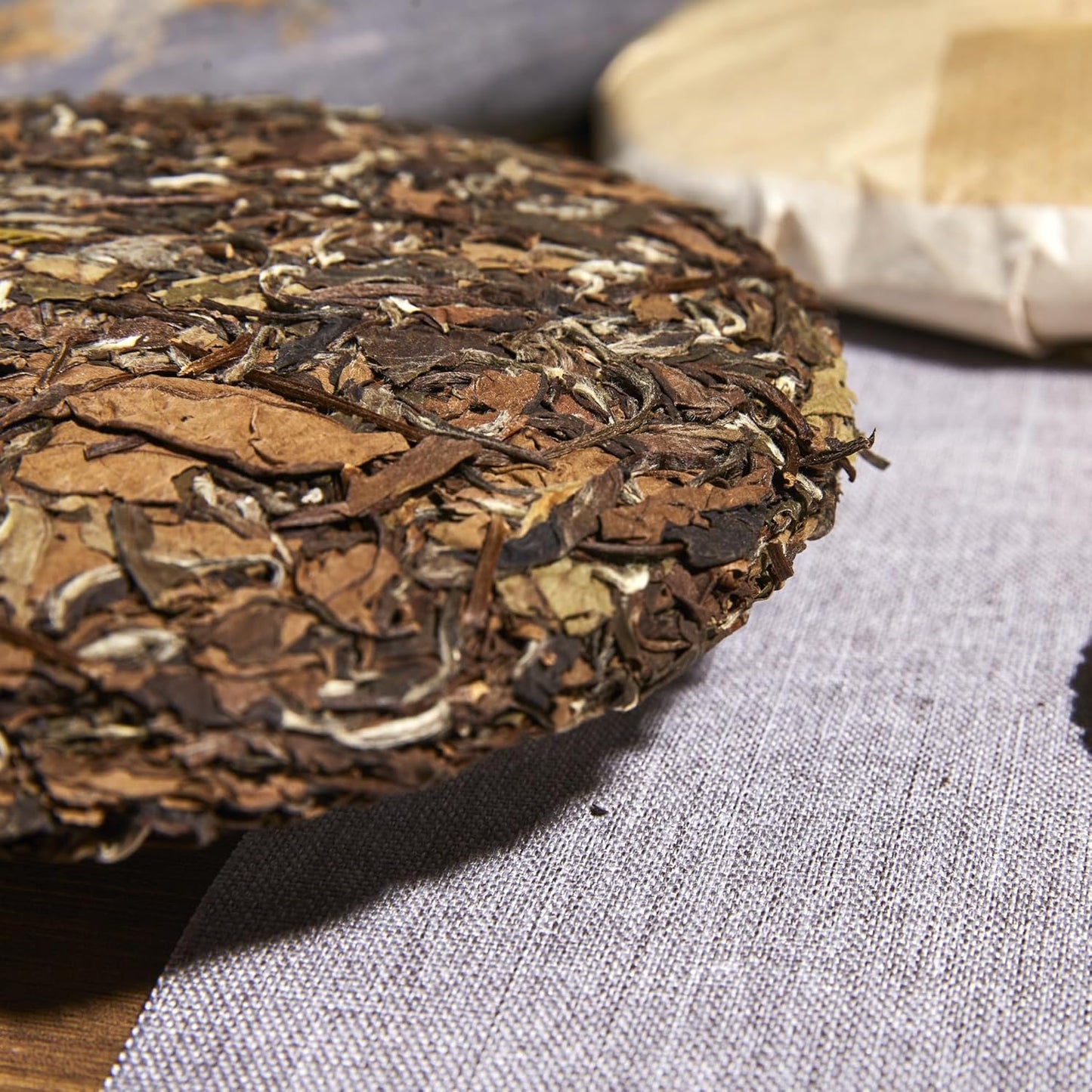 ChaWuWarmSun-White Tea Cake,300g/10.58oz,ShouMei BaiCha,FuDing Chinese Tea