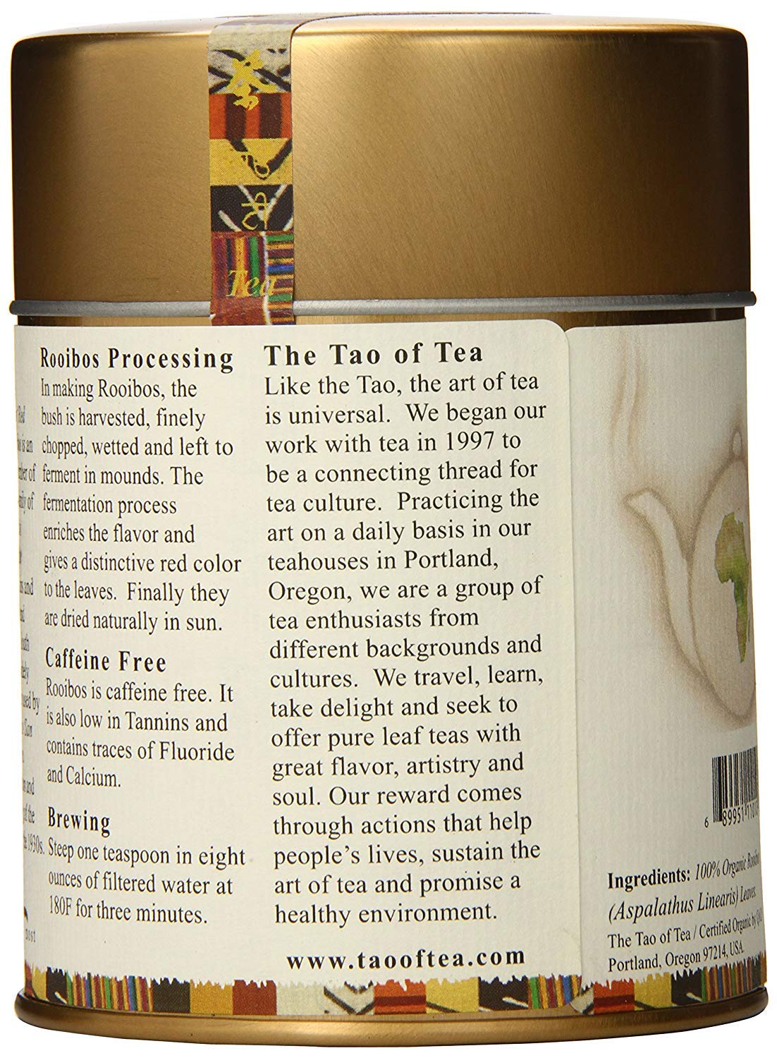 The Tao of Tea, Rooibos Tea, Loose Leaf, 4 Ounce Tin