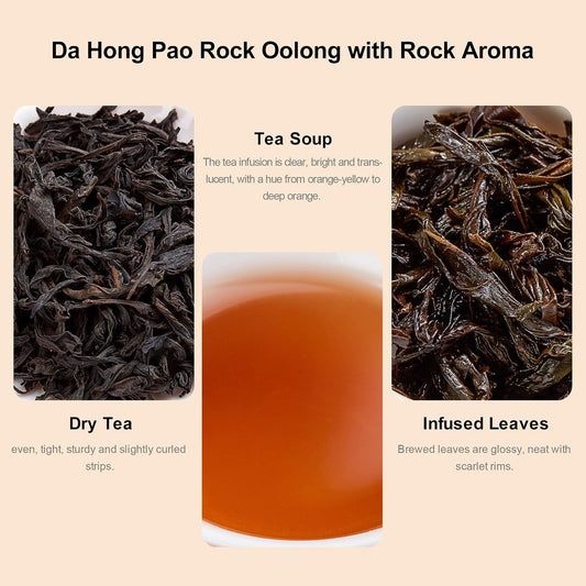 BAMATEA Premium Oolong Tea Da Hong Pao Big Red Robe Loose Leaf, 50g