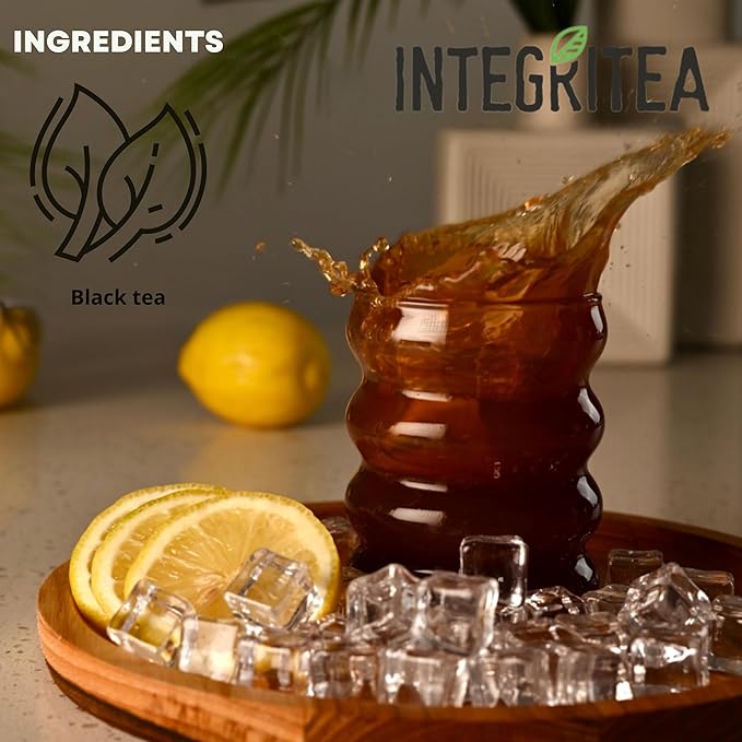 IntegriTEA Ceylon Black Cold Brew Black Tea Bags - 6-Bag Unsweetened Iced Tea Pack for 6 Gallons of Tea - Cold or Hot Brew Organic Iced Black Tea Bags