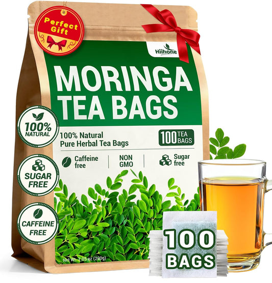 Moringa Leaf Tea - Caffeine Free, 100 Teabags
