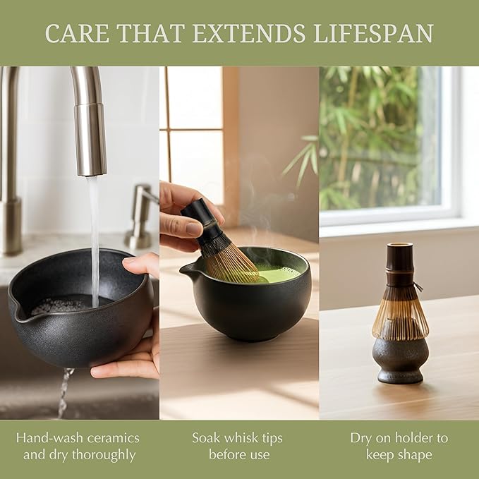 ZENSO Premium Matcha Whisk Set – 10 Piece Japanese Matcha Tea Ceremony Kit | Matcha Bowl, Tea Canister, Purple Bamboo Whisk, Whisk Holder, Sifter, Scoop & Scoop Holder, Tea Cup, Tea Cloth, Tea Spoon