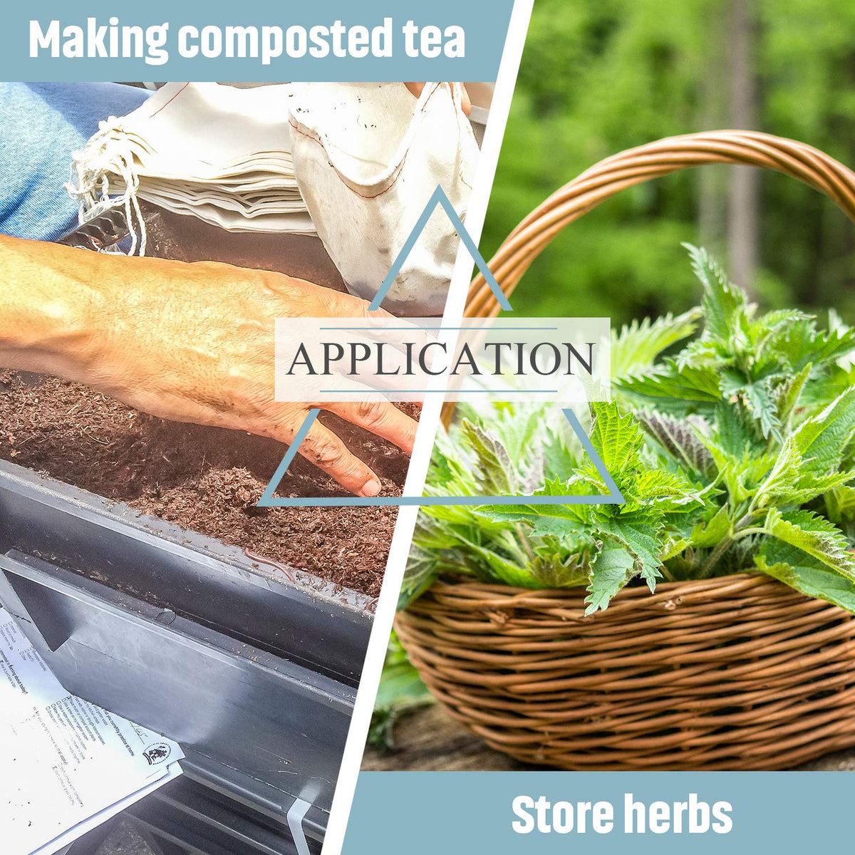 Shappy 5 Pcs Compost Tea Filter Bags with Drawstring, 23 x 16 cm