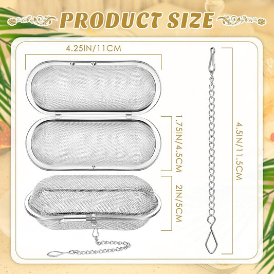 Hoolerry 3 Pcs Large Tea Ball Infusers, Loose Leaf Tea Strainers