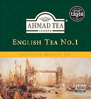 Ahmad Tea English Tea No.1 Tagged Teabags, 100 Count,3922-1