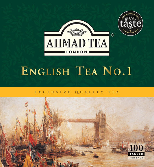 Ahmad Tea English Tea No.1 Tagged Teabags, 100 Count