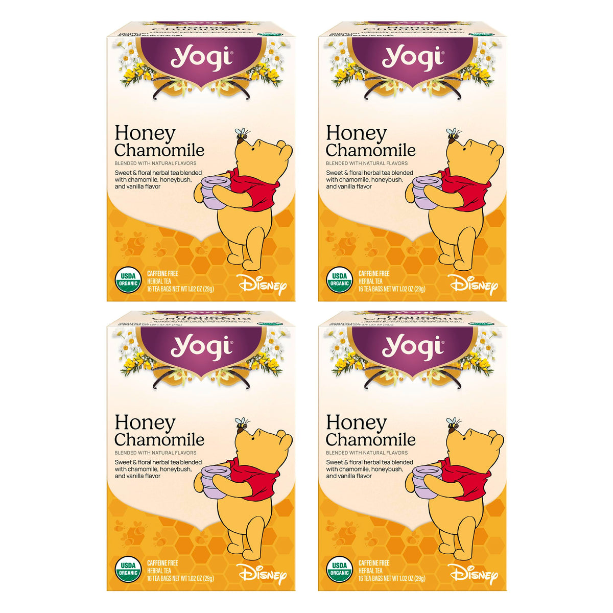 Yogi Honey Chamomile Tea, 16 Tea Bags (4 Pack)