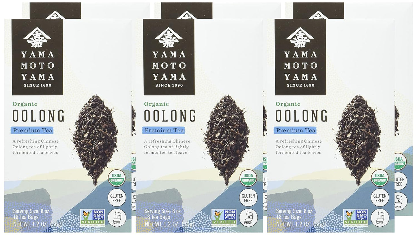 Yamamotoyama Organic Oolong Tea Bag 18 ct (Pack of 6)