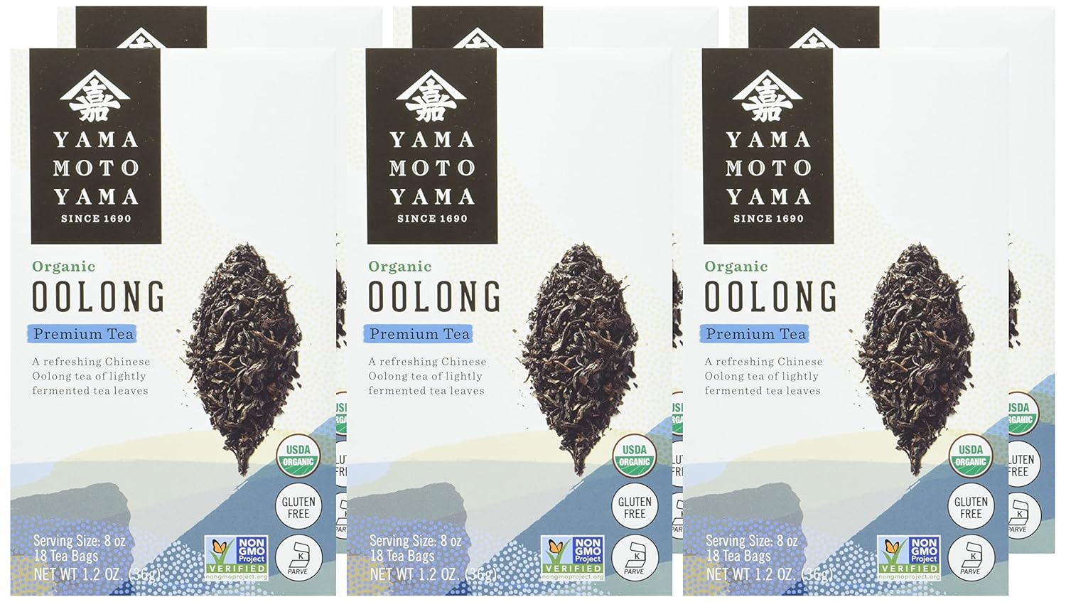 Yamamotoyama Organic Oolong Tea Bag 18 ct (Pack of 6)