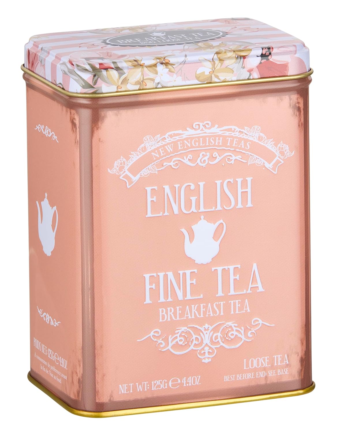 New English Teas English Breakfast Tea Infuser Gift Set, Loose Leaf Tea with Infuser, 4.4 Oz