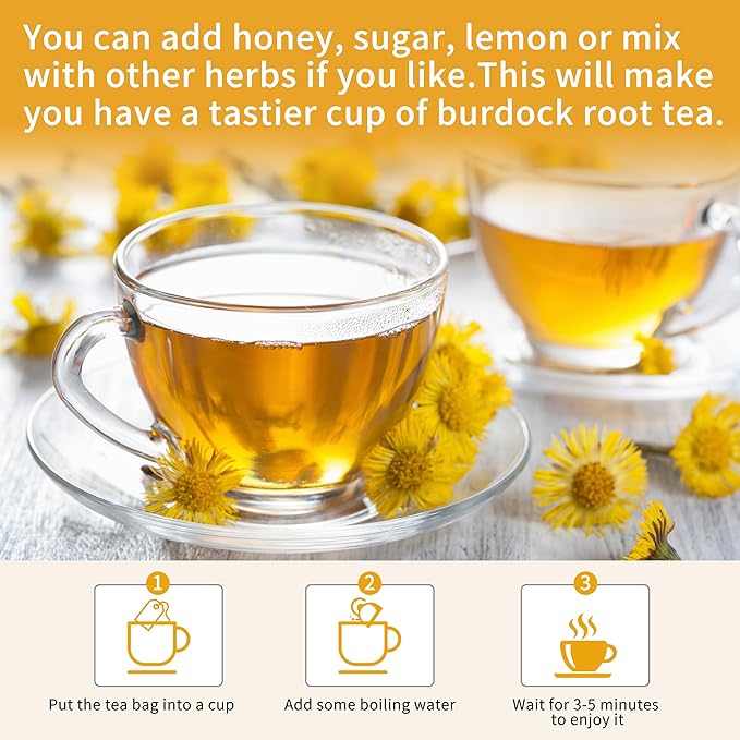 Dandelion Leaf & Root Tea Bags with 80 Count - Supports Kidney & Lung Function, Healthy Herbal Tea - Caffeine Free.