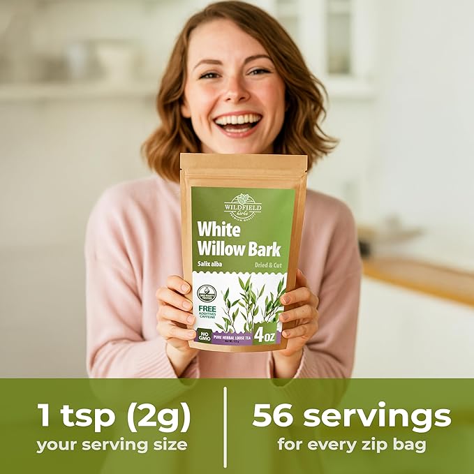4 oz. White Willow Bark Tea Herbal (Salix Alba) - 113g White Willow Bark Herb Tea Corteza De Sauce