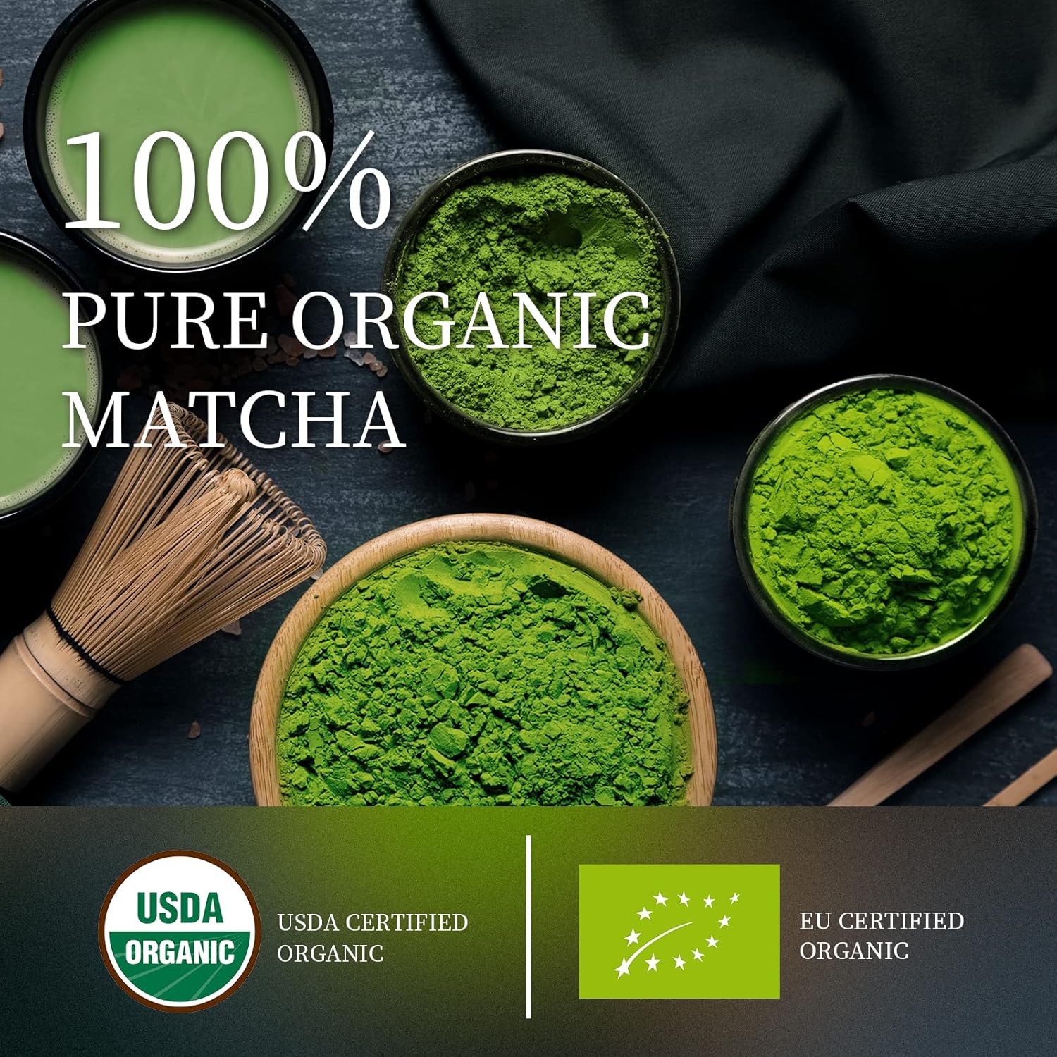Chaism Ceremonial Grade Matcha Green Tea Powder - Single Serve Packets, Premium First Harvest USDA Organic Gluten-Free Vegan, 100% Pure (20-Packets)