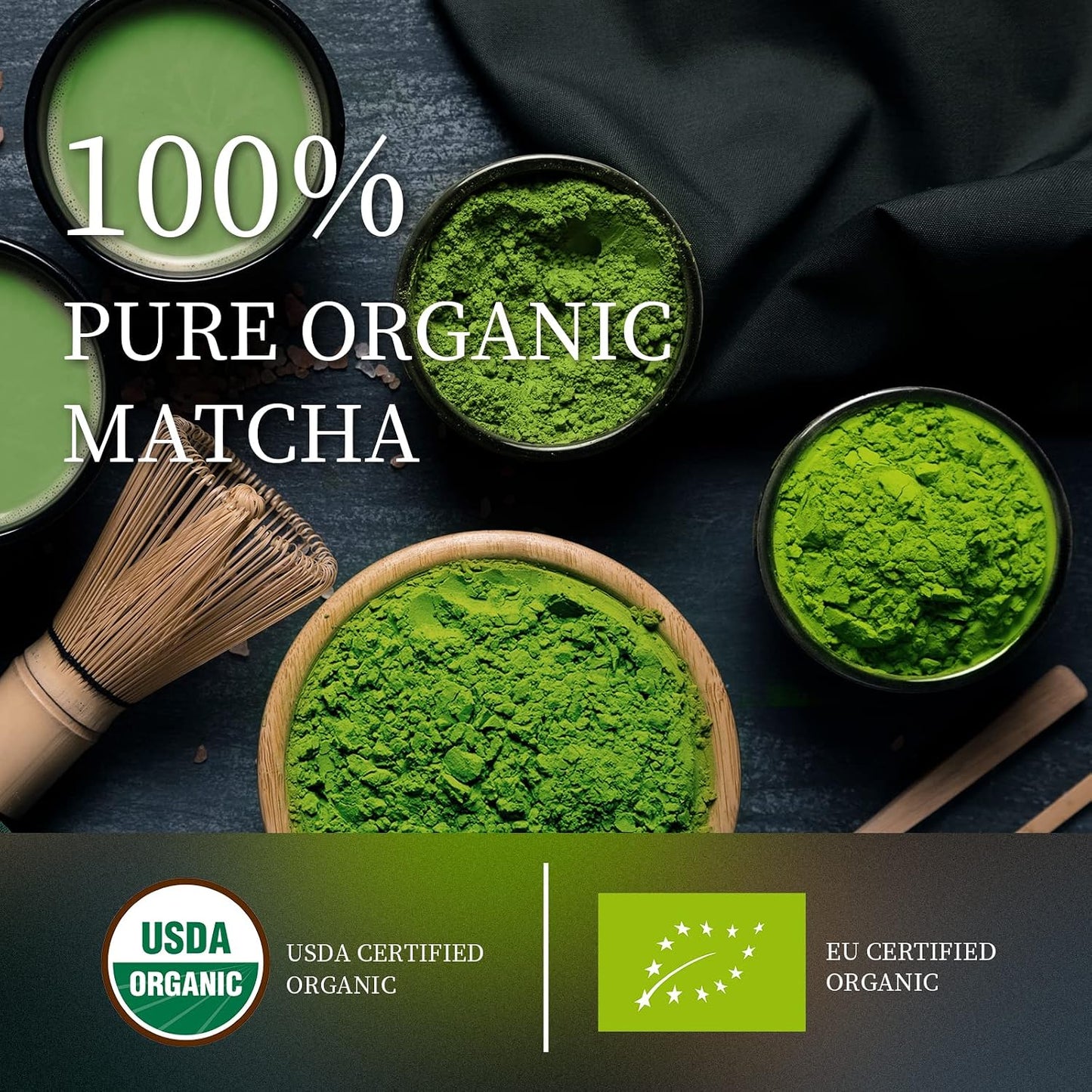 Chaism Organic Ceremonial Grade Matcha Packets | Rich Smooth Umami Flavor, Single Serve Sticks, Vegan Gluten-Free Unsweetened for Latte Smoothies, 20 Packets