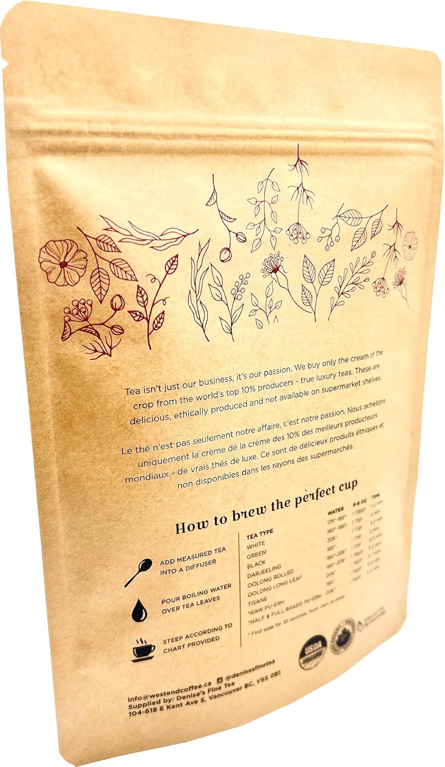 Denise's Fine Tea, Premium, Oolong J'adore Mango, Flavored Oolong Tea, Loose Leaf (100g)