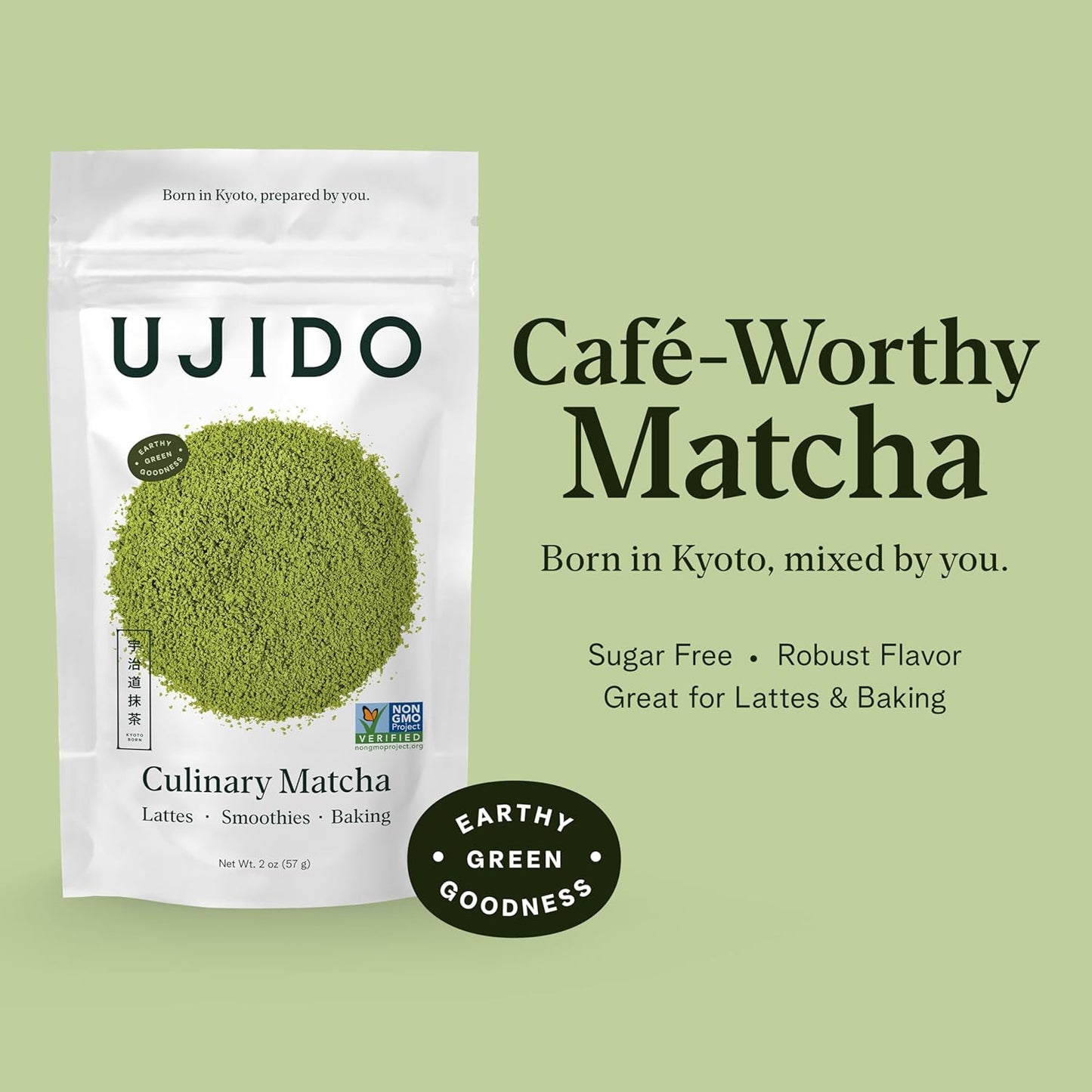 Ujido Summer Harvest Culinary Matcha, 2 oz., 46 Servings – Culinary Grade Japanese Matcha Powder – Gluten Free & Keto Friendly – Smooth, Mellow Flavor – for Teas, Lattes, Cooking, & Baking