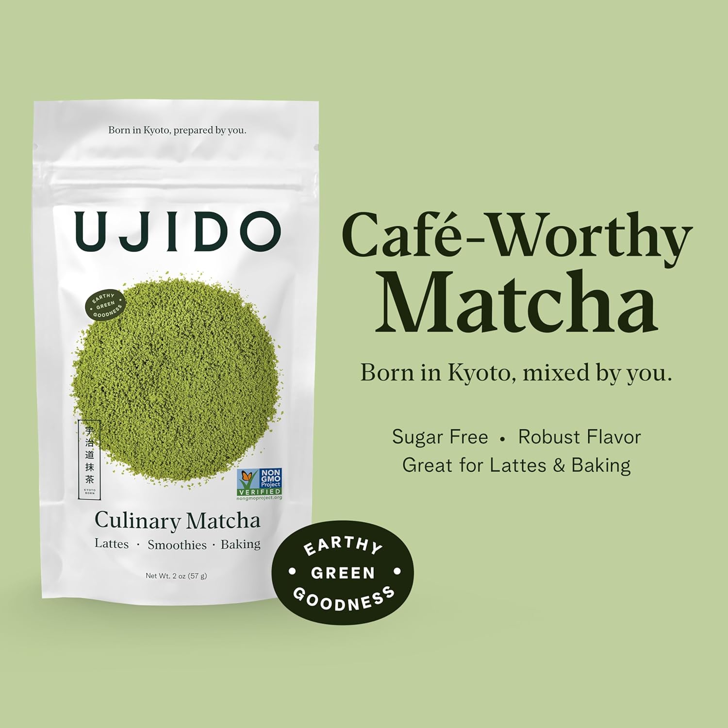 Ujido Summer Harvest Culinary Matcha, 2 oz., 46 Servings – Culinary Grade Japanese Matcha Powder – Gluten Free & Keto Friendly – Smooth, Mellow Flavor – for Teas, Lattes, Cooking, & Baking