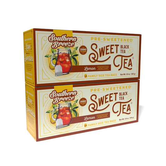 Southern Breeze Lemon Family Size Tea Bags, 22 Ct (Pack of 2) | Southern-Style Sweet Tea | By the Pitcher | Zero Sugar | Zero Carbs | Hot Brew Ready | Perfect for Family