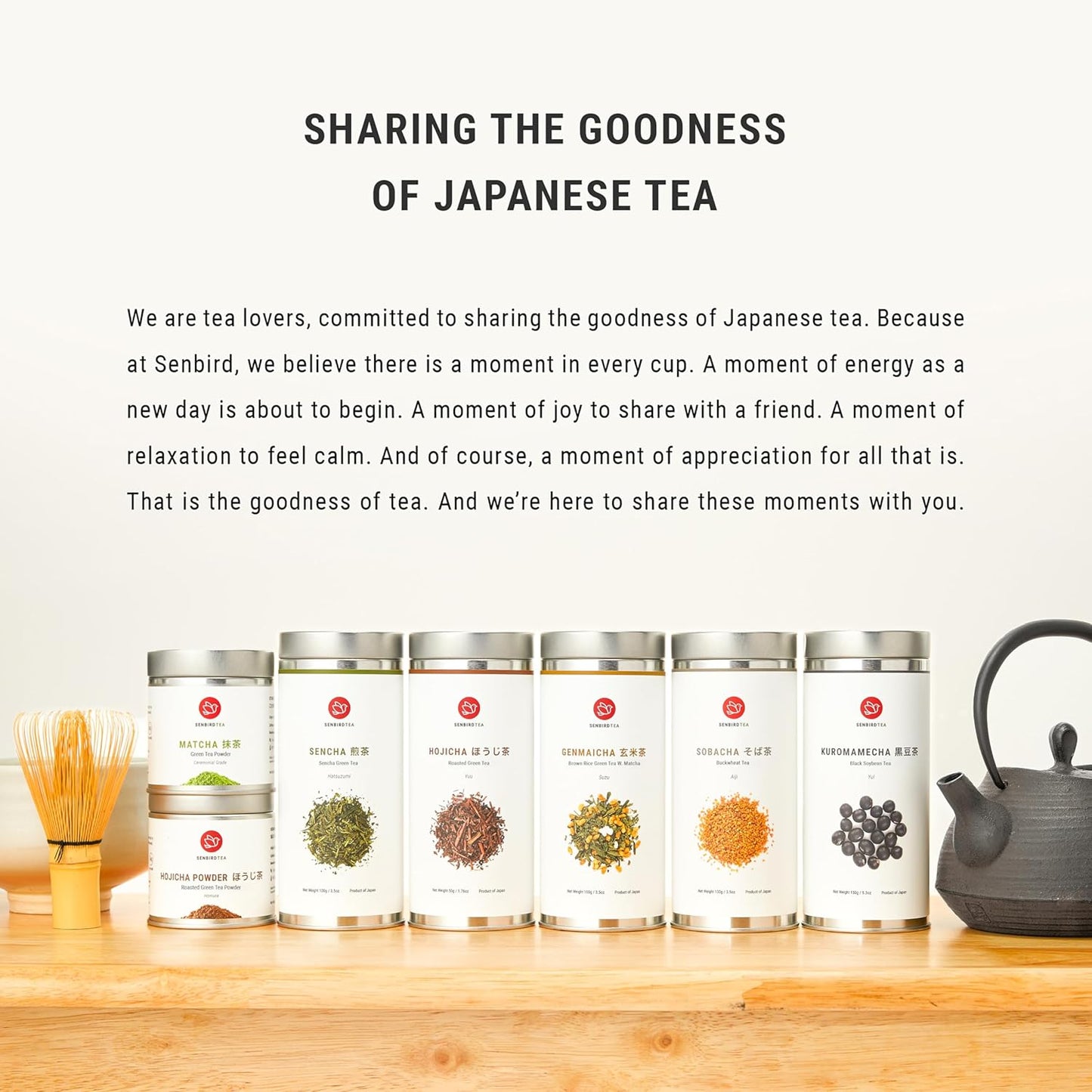 Senbird Premium Ceremonial Matcha - Japanese Powdered Green Tea - From Kyoto, Japan - Tea Powder in Airtight Tin (1.06oz/30g)