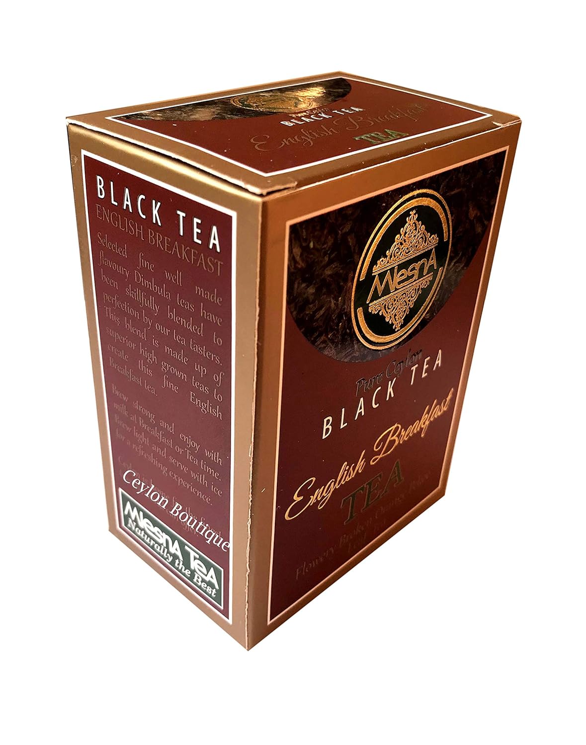 Mlesna Pure Ceylon English Breakfast Tea - 100g (3.5Oz)- Flowery Broken Orange Pekoe Leaf Tea