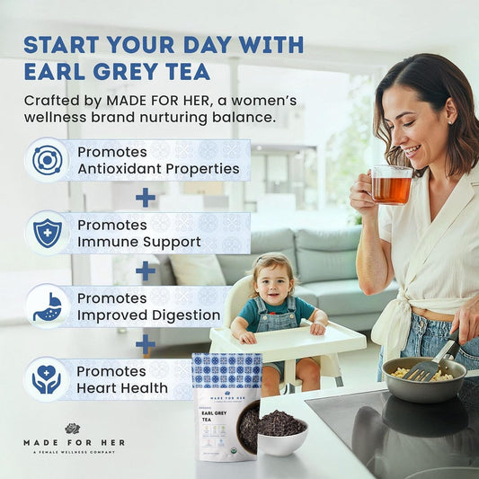 Earl Grey Loose Leaf Tea – Premium Black Tea with Citrus Bergamot – Aromatic Loose Leaf Earl Grey Tea in Convenient Resealable Bag – An Ideal Gift for Discerning Tea Enthusiasts - 4 oz