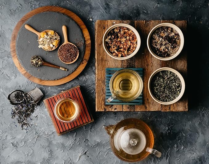 Octavius Assorted 5 Loose Leaf Tea Samplers | Indian Masala, Cardamom, Cinnamon, Kashmiri Kahwa, Tulsi Green Tea | Perfect For tea & Green Lovers | 25 cups (5 packs of 10gm each) | Mothers Day Gift