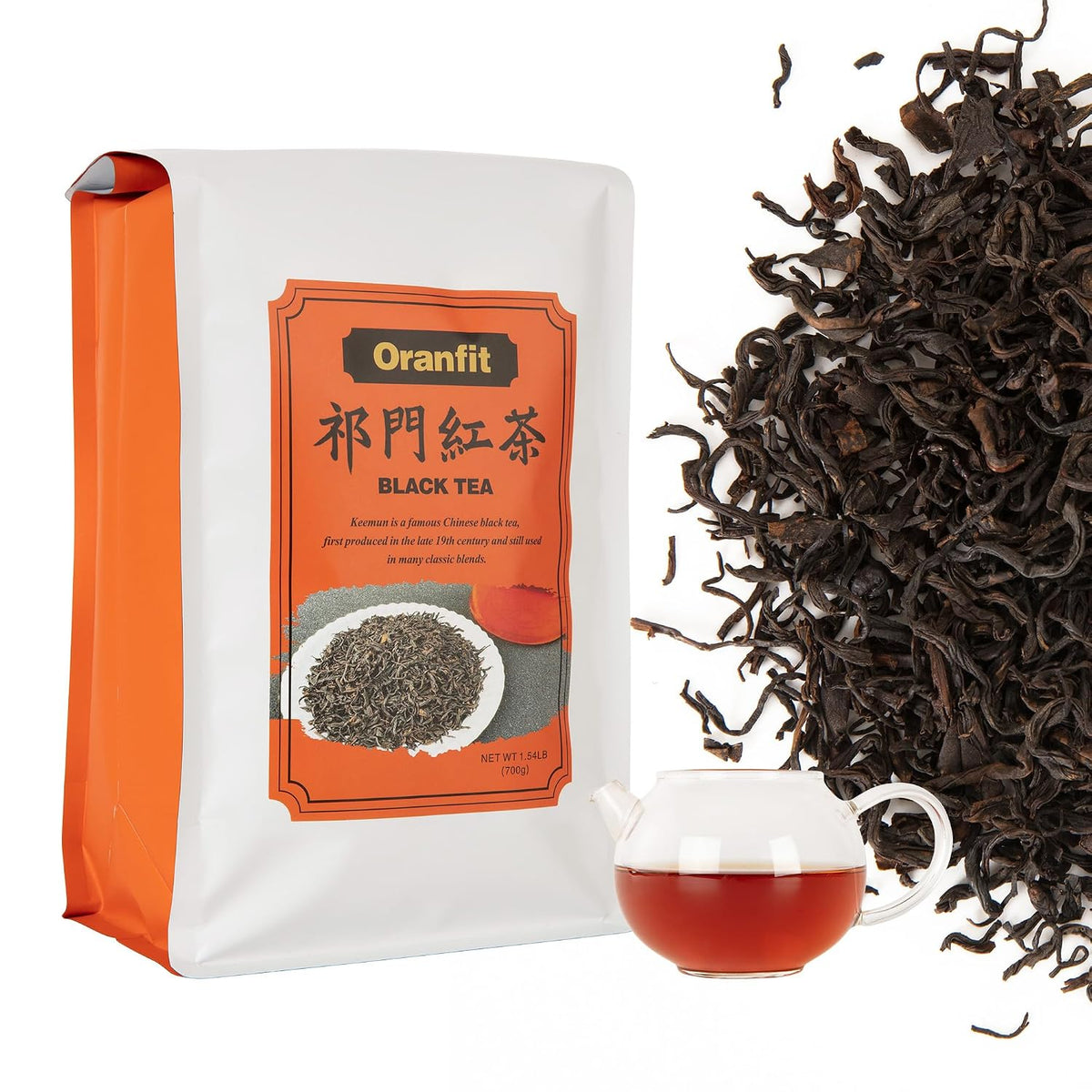 Oranfit Keemun Black Tea – 1.54 LB (700g) Premium Loose Leaf Chinese Black Tea for a Rich, Smooth Taste
